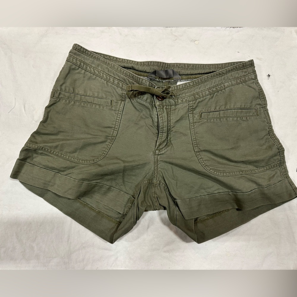 The North Face Green Cargo Shorts Casual Cotton Blend